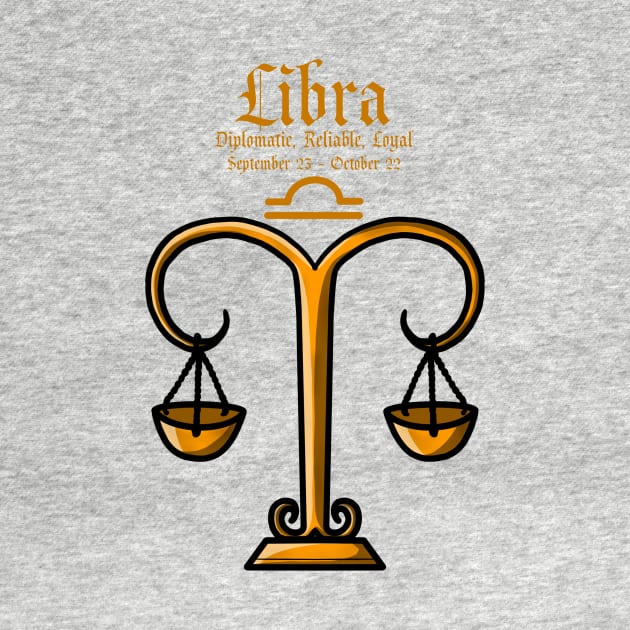 Libra Zodiac Sign Dates & Traits by Pheona and Jozer Designs